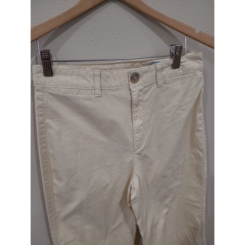 Gap High Waist Stride Ankle Pants Women SZ 6 Light Cream Beachy Coastal casual - Picture 3 of 10